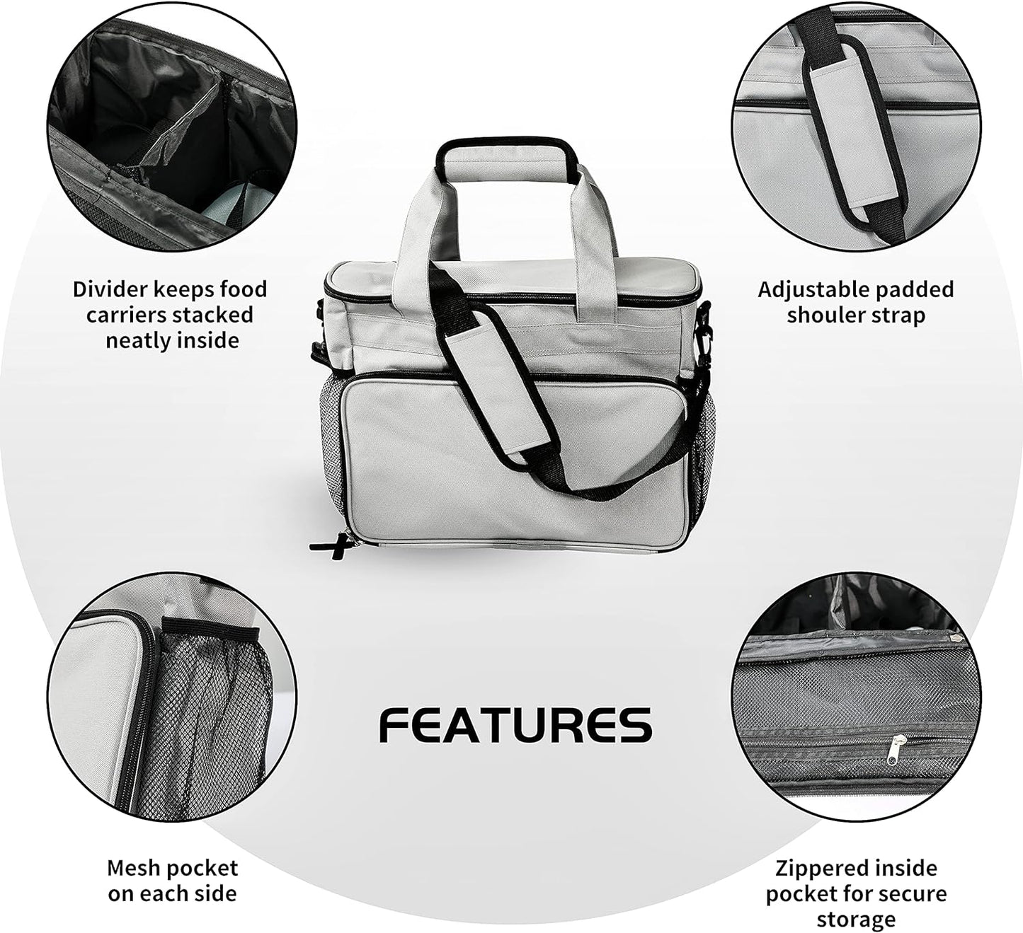 Stylish Pet Travel Bag: Airline Approved Tote for Dogs & Cats - Includes Multi-Function Pockets & Collapsible Bowls (Gray)