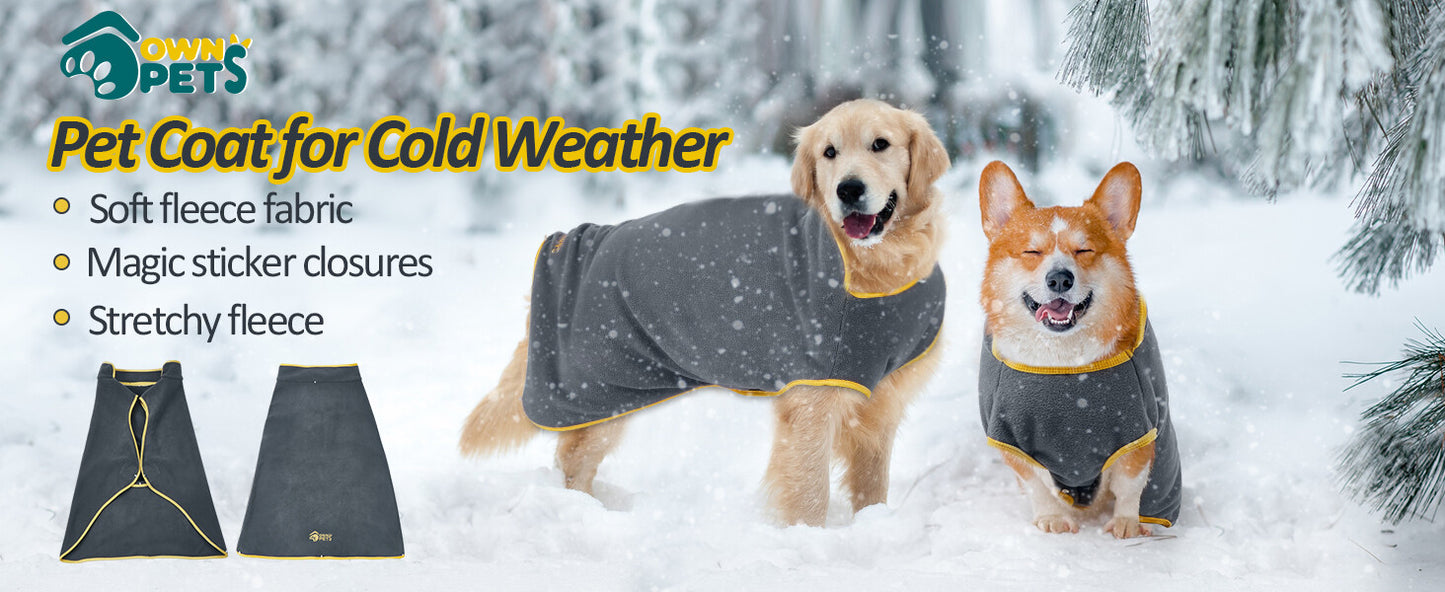 Cozy Fleece Vest for Dogs & Cats - Winter Coat & Raincoat Liner in XXL