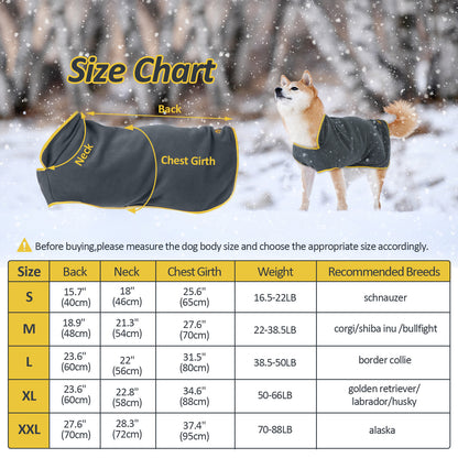 Cozy Fleece Vest for Dogs & Cats - Winter Coat & Raincoat Liner in XXL