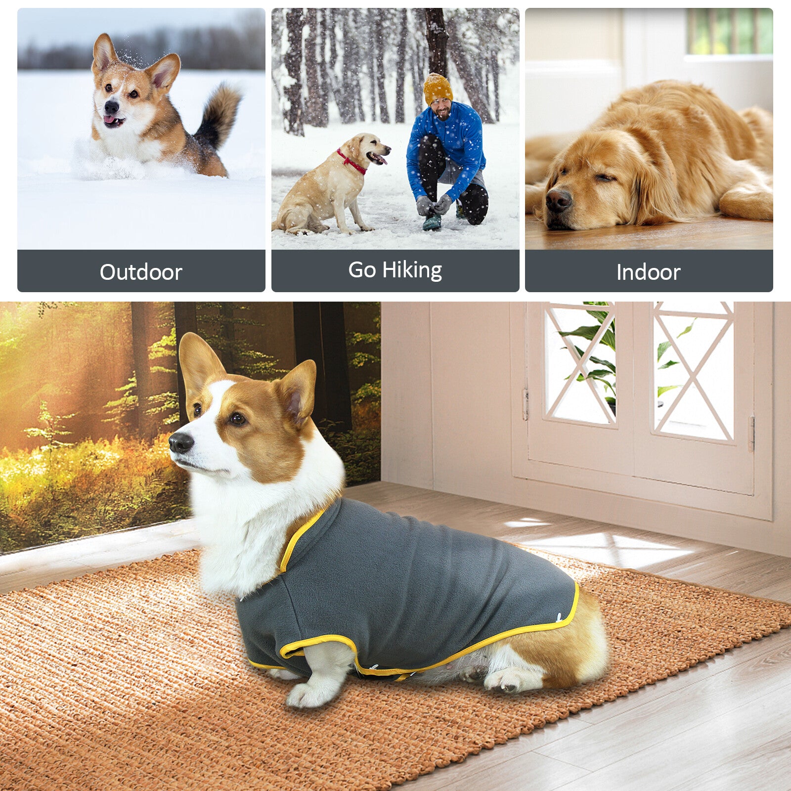 Cozy Fleece Vest for Dogs & Cats - Winter Coat & Raincoat Liner in XXL